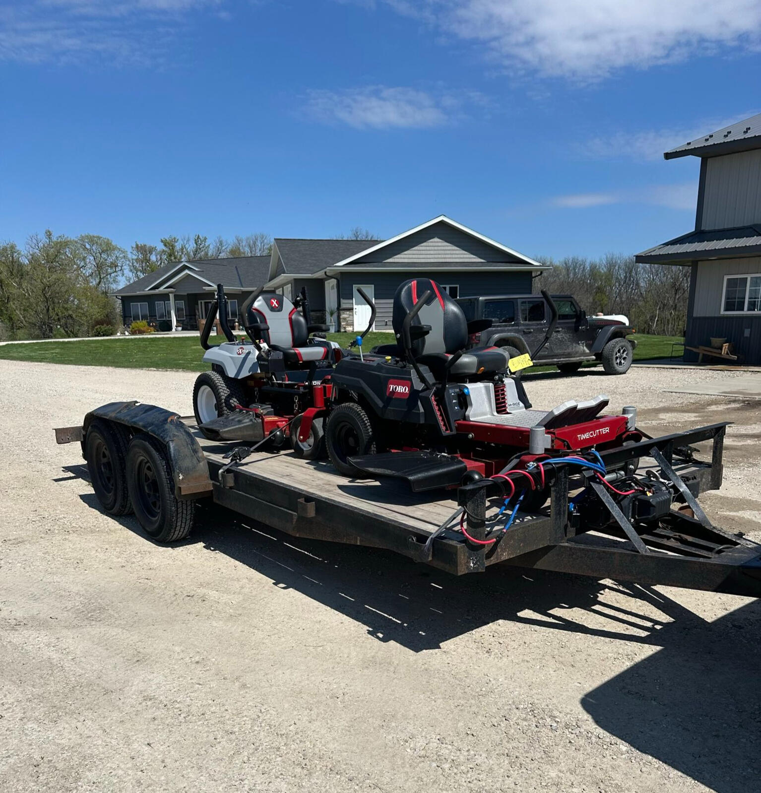 trailer with lawn mowers rent trailer with lawn mower